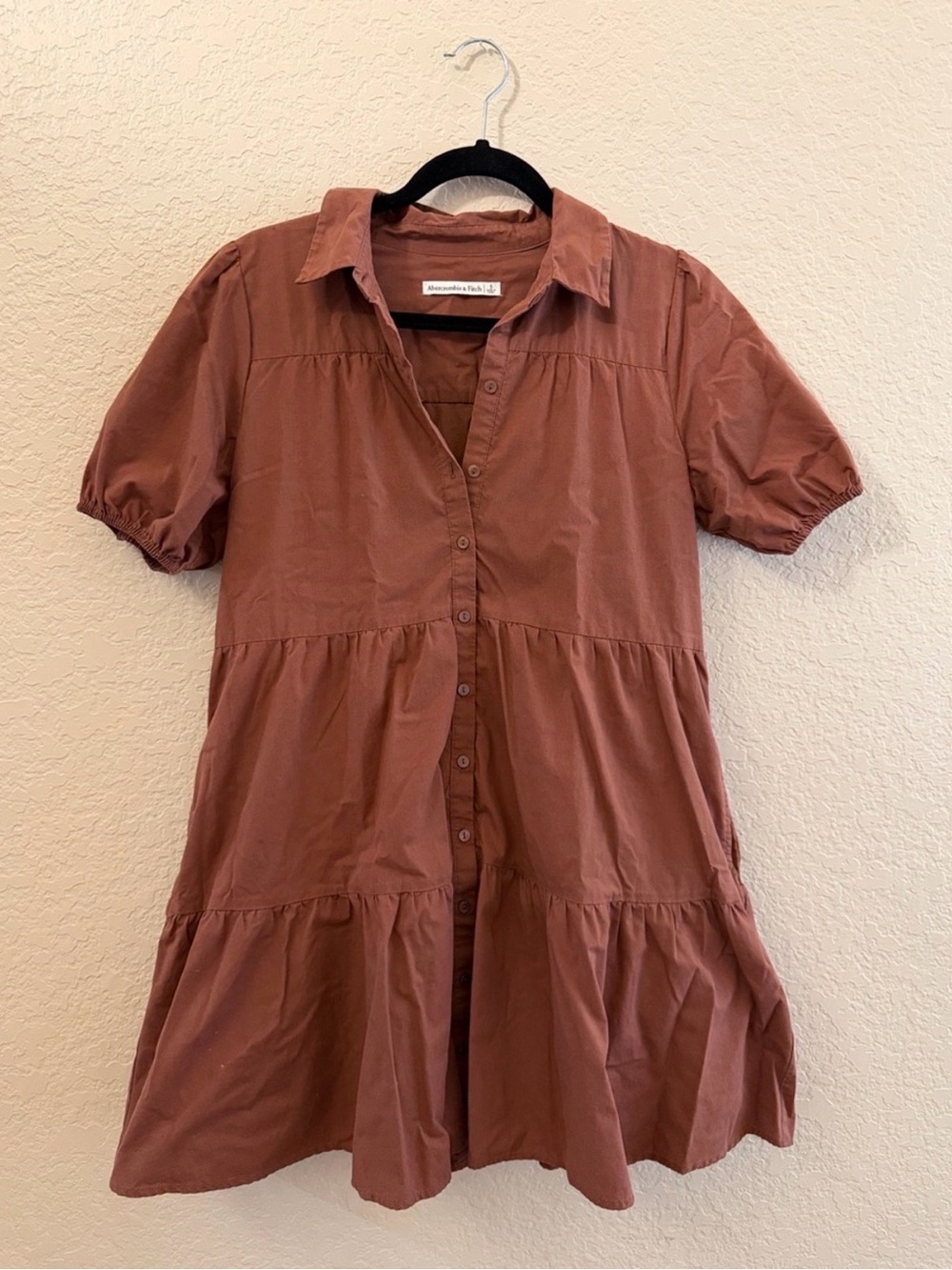 Abercrombie & Fitch brown mini shirt dress